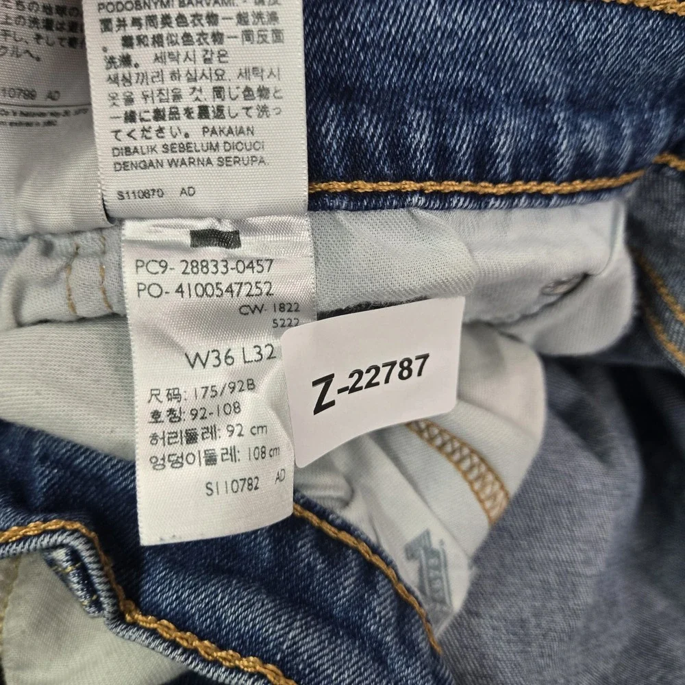 Levi's 512 Men Jeans 36X32 Blue Denim Slim Taper Fit 29